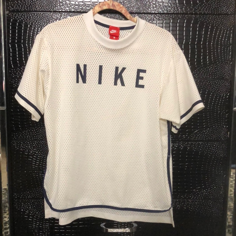 Nike Mesh Jersey. Navy and White. Size Large women’s.